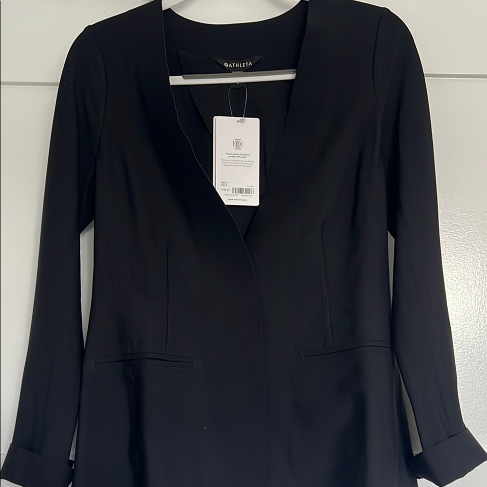 Athleta Women's Black Long Sleeve Blazer Jacket